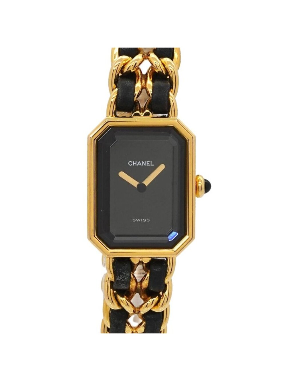 Chanel Premiere XL Vintage Watch Black Gold Quartz